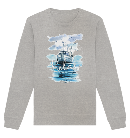 Relax Schiff Aquarell - Organic Unisex Sweatshirt