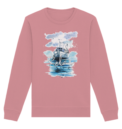 Relax Schiff Aquarell - Organic Unisex Sweatshirt