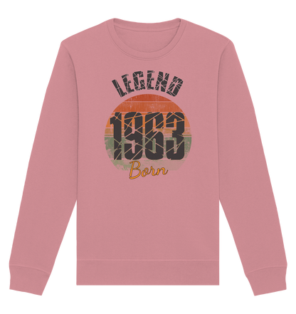 1963 born Legend 60.Geburtstag - Organic Unisex Sweatshirt