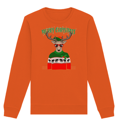 Merry Christmas Rentier - Organic Unisex Sweatshirt