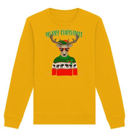 Merry Christmas Rentier - Organic Unisex Sweatshirt