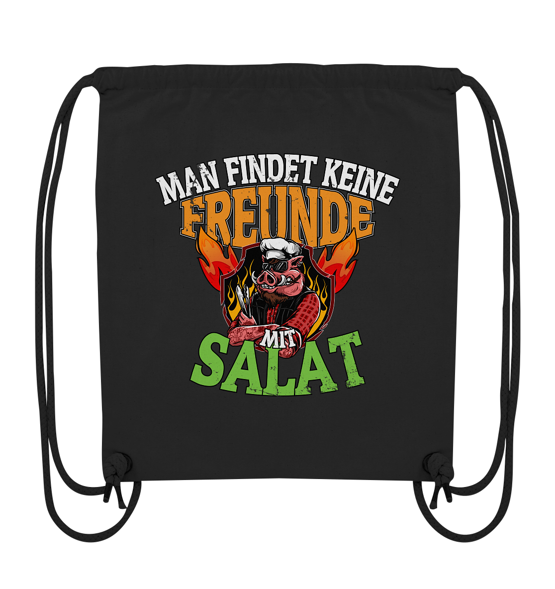 BBQ Man findet keine Freunde mit Salat - Organic Gym-Bag