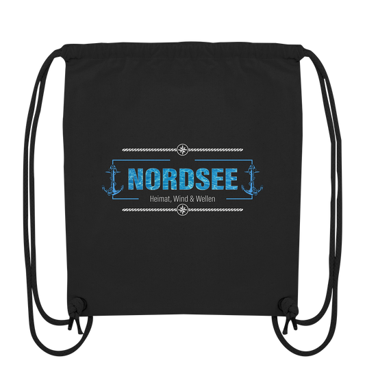 Nordsee Heimat Wind und Wellen Anker - Organic Gym-Bag