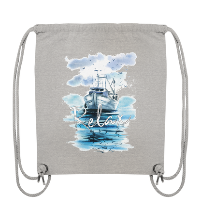 Relax Schiff Aquarell - Organic Gym-Bag