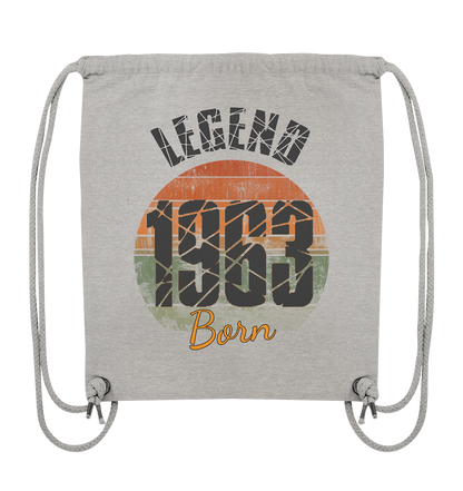 1963 born Legend 60.Geburtstag - Organic Gym-Bag