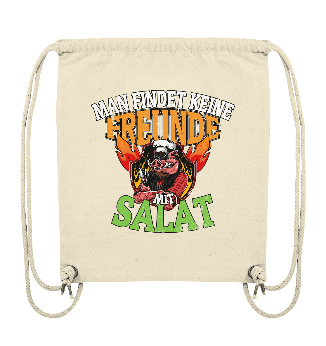 BBQ Man findet keine Freunde mit Salat - Organic Gym-Bag