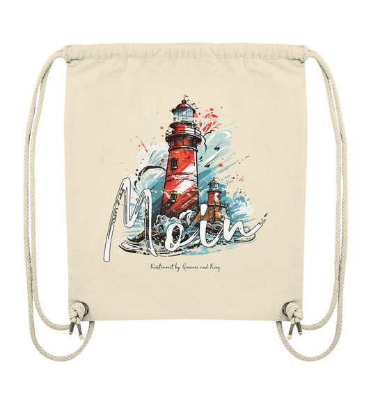 Moin Leuchtturm Aquarell - Organic Gym-Bag