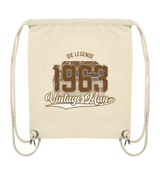 Vintage Man 1963 60.Geburtstag - Organic Gym-Bag