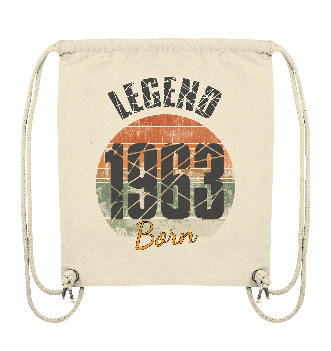 1963 born Legend 60.Geburtstag - Organic Gym-Bag