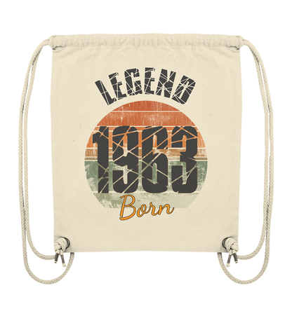 1963 born Legend 60.Geburtstag - Organic Gym-Bag