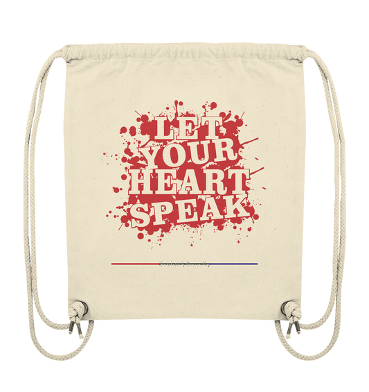 Let your Heart speak - Organic Gym-Bag