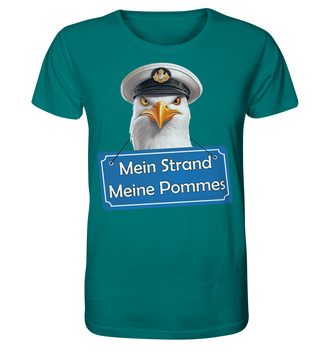 Mein Strand meine Pommes - Herren Premium Bio T-Shirt