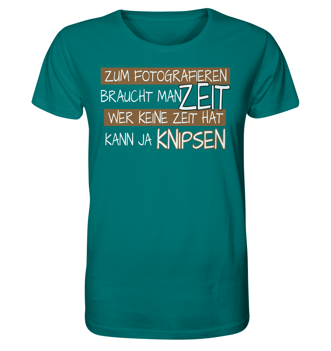 Zum Fotografieren braucht man Zeit - Herren Premium Bio T-Shirt