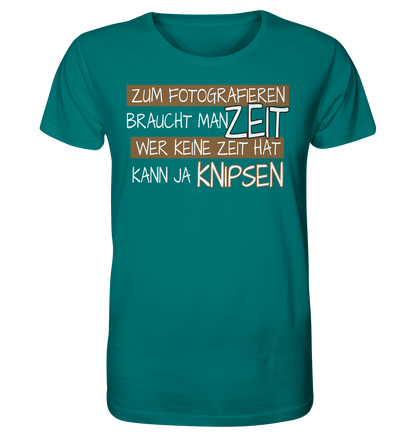 Zum Fotografieren braucht man Zeit - Herren Premium Bio T-Shirt