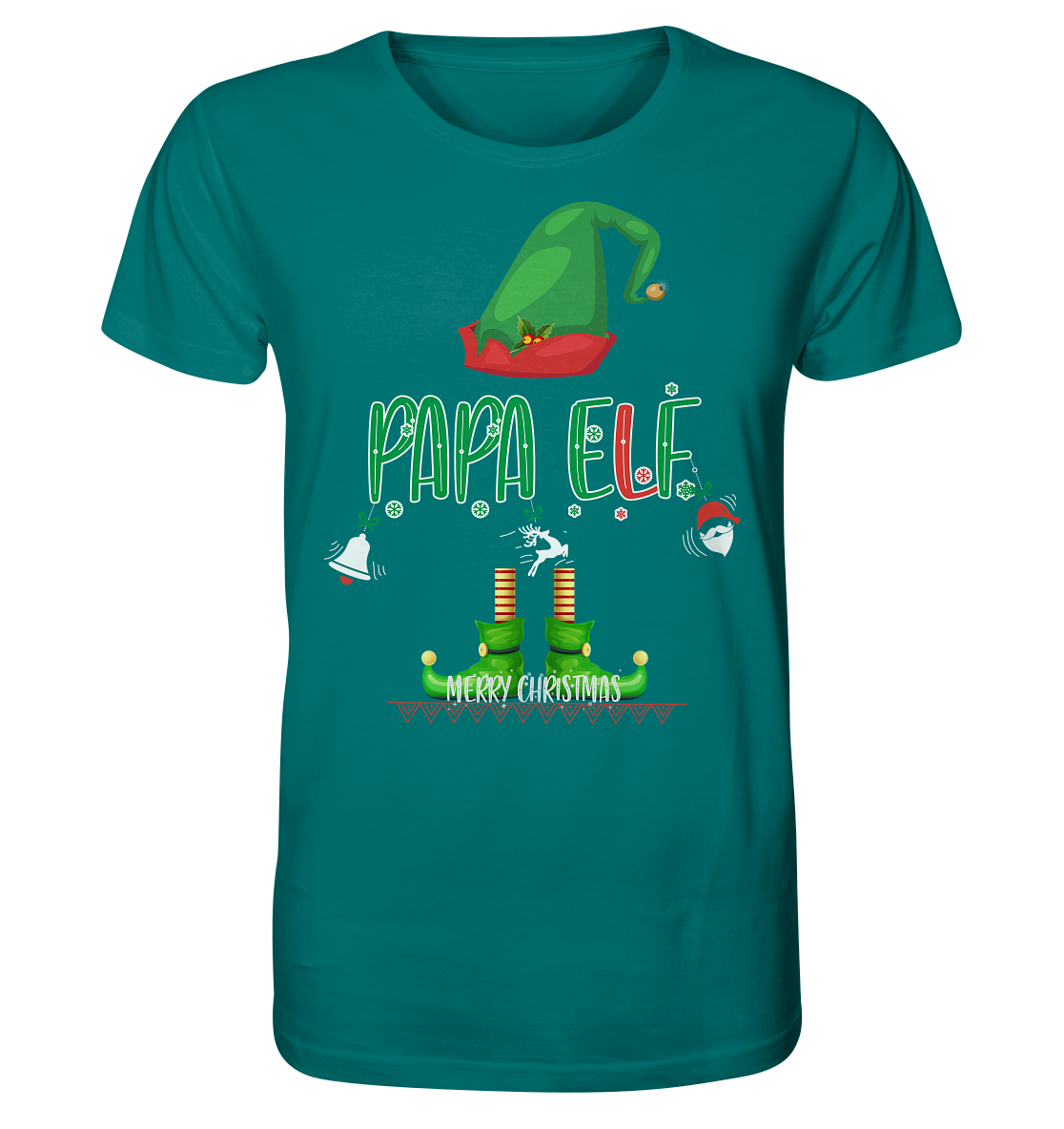 Papa Elf Weihnachten - Herren Premium Bio T-Shirt