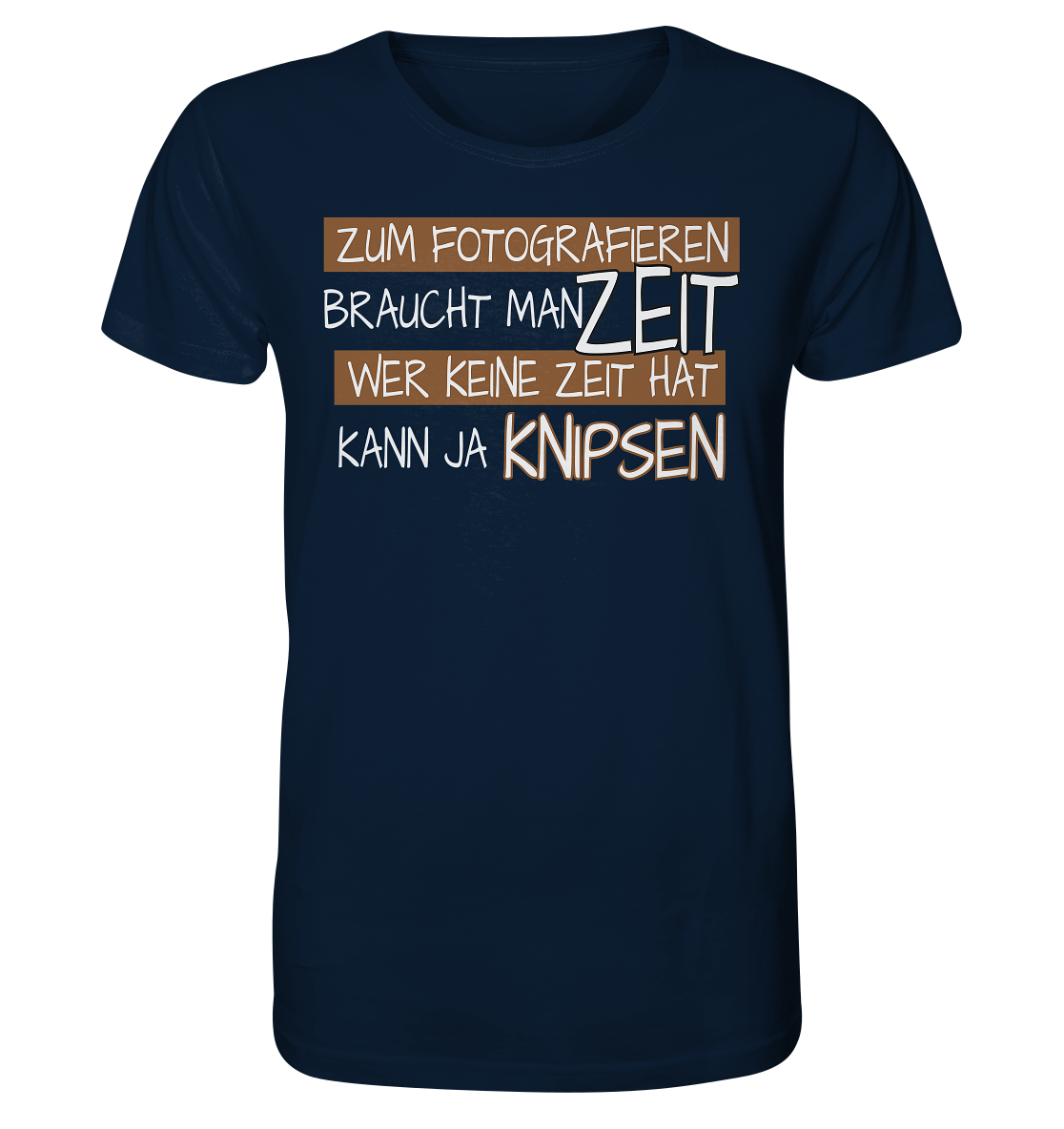 Zum Fotografieren braucht man Zeit - Herren Premium Bio T-Shirt