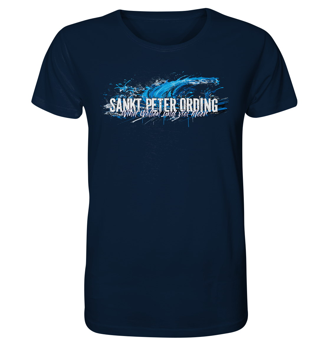 Sankt Peter Ording Wind Wellen und viel Meer - Herren Premium Bio T-Shirt