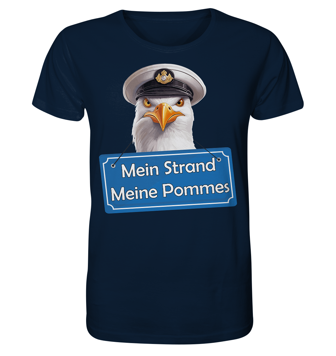 Mein Strand meine Pommes - Herren Premium Bio T-Shirt