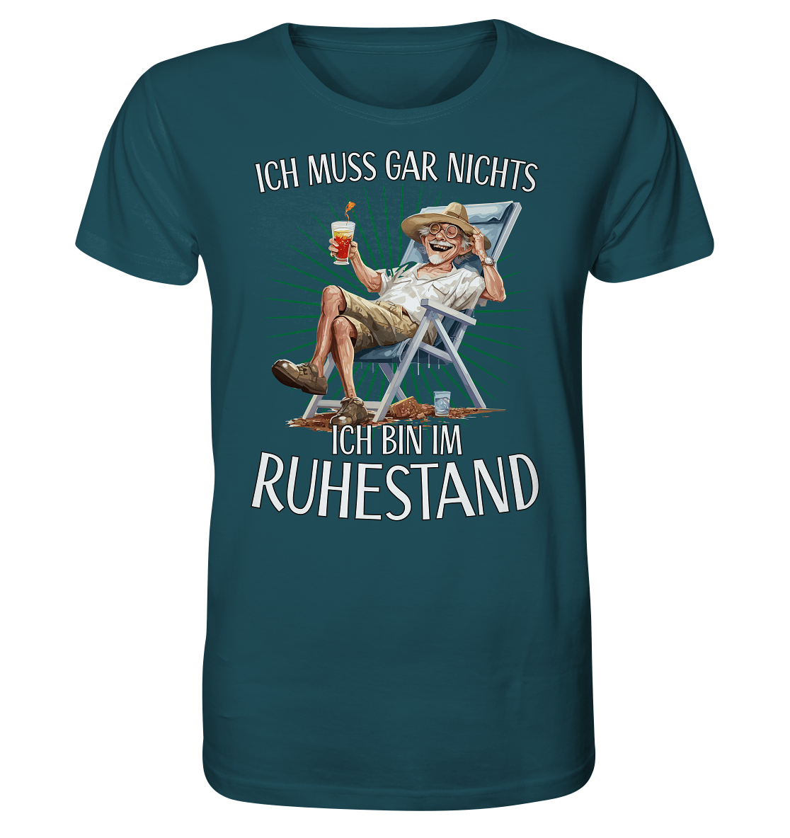 Ich muss gar nichts ich bin im Ruhestand - Herren Premium Bio T-Shirt