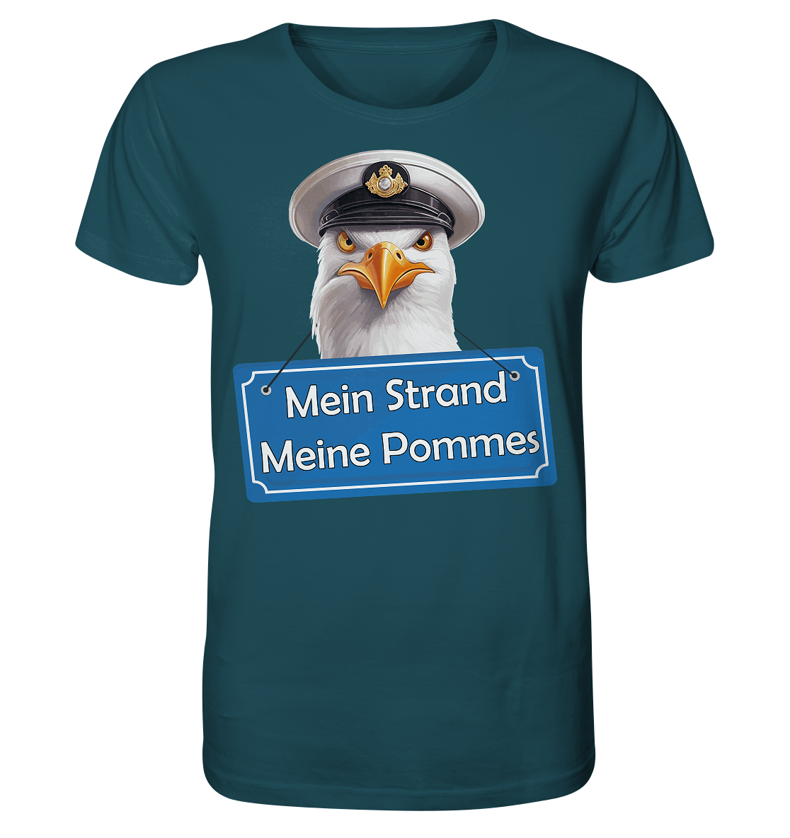 Mein Strand meine Pommes - Herren Premium Bio T-Shirt