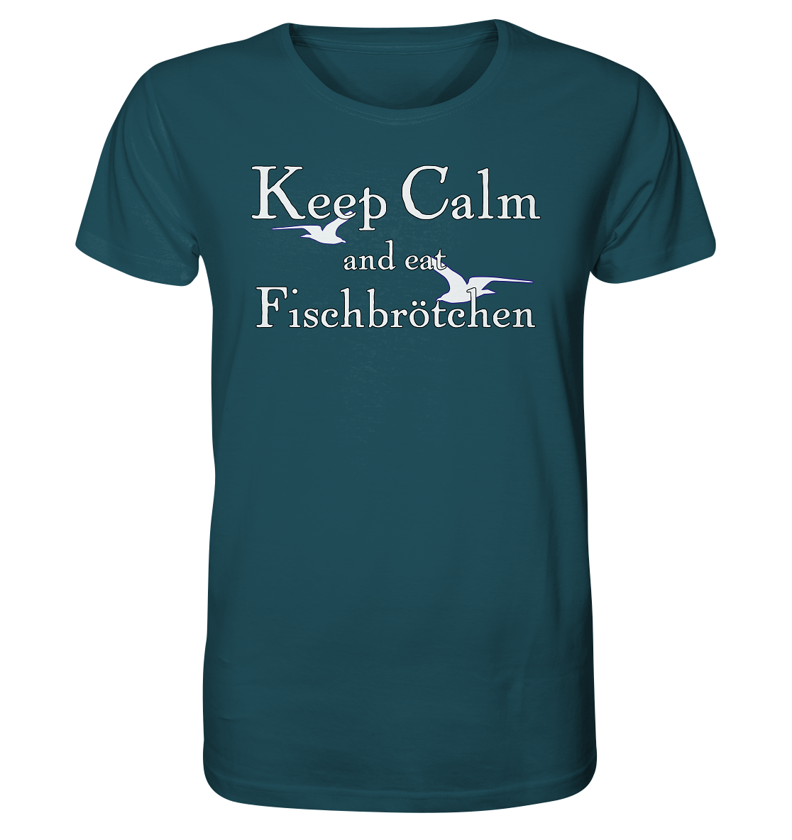 Keep Calm and eat Fischbrötchen - Herren Premium Bio T-Shirt