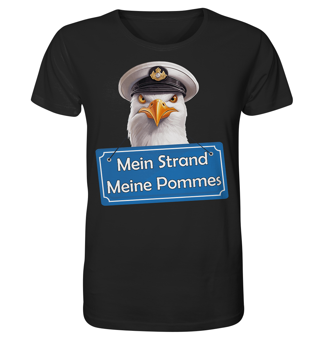 Mein Strand meine Pommes - Herren Premium Bio T-Shirt