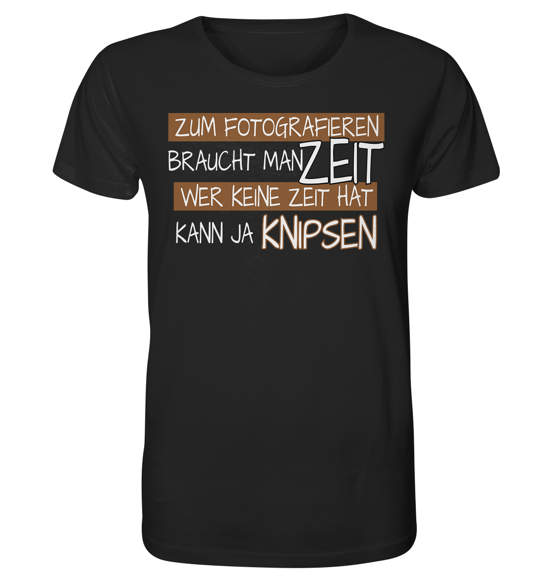 Zum Fotografieren braucht man Zeit - Herren Premium Bio T-Shirt