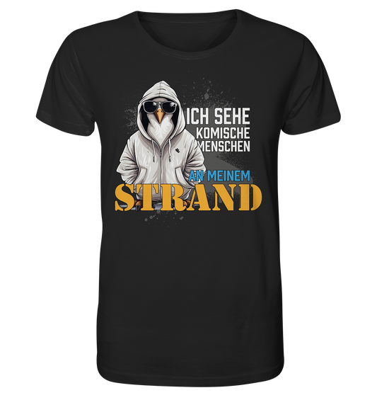 Ich sehe komischen Menschen an meinem Strand - Herren Premium Bio T-Shirt