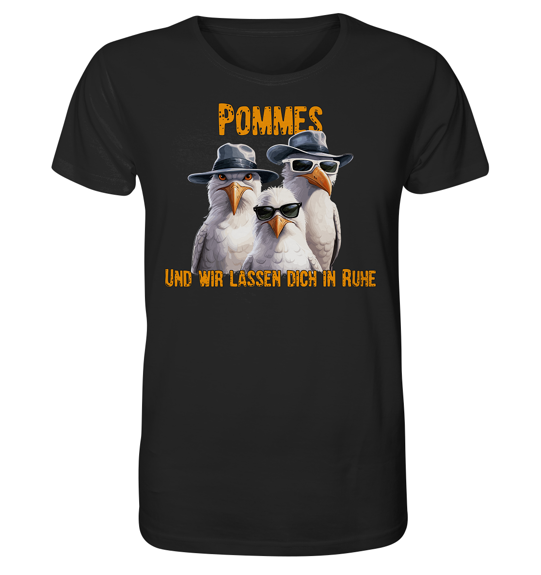 Pommes und wir lassen dich in Ruhe Möwen - Herren Premium Bio T-Shirt