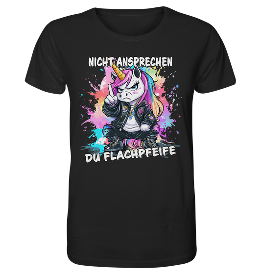 Nicht ansprechen du Flachpfeife Einhorn - Herren Premium Bio T-Shirt