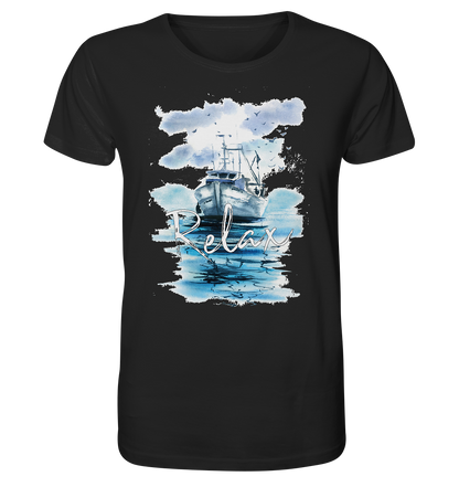 Relax Schiff Aquarell - Herren Premium Bio T-Shirt