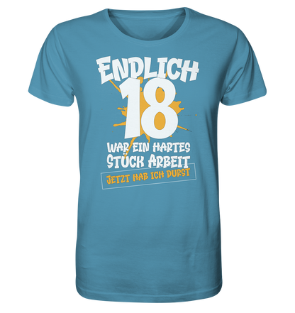 Endlich 18 18. Geburtstag - Herren Premium Bio T-Shirt