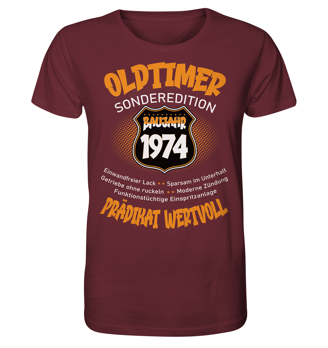 50 Geburtstag Oldtimer Baujahr 1974 - Herren Premium Bio T-Shirt