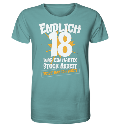 Endlich 18 18. Geburtstag - Herren Premium Bio T-Shirt