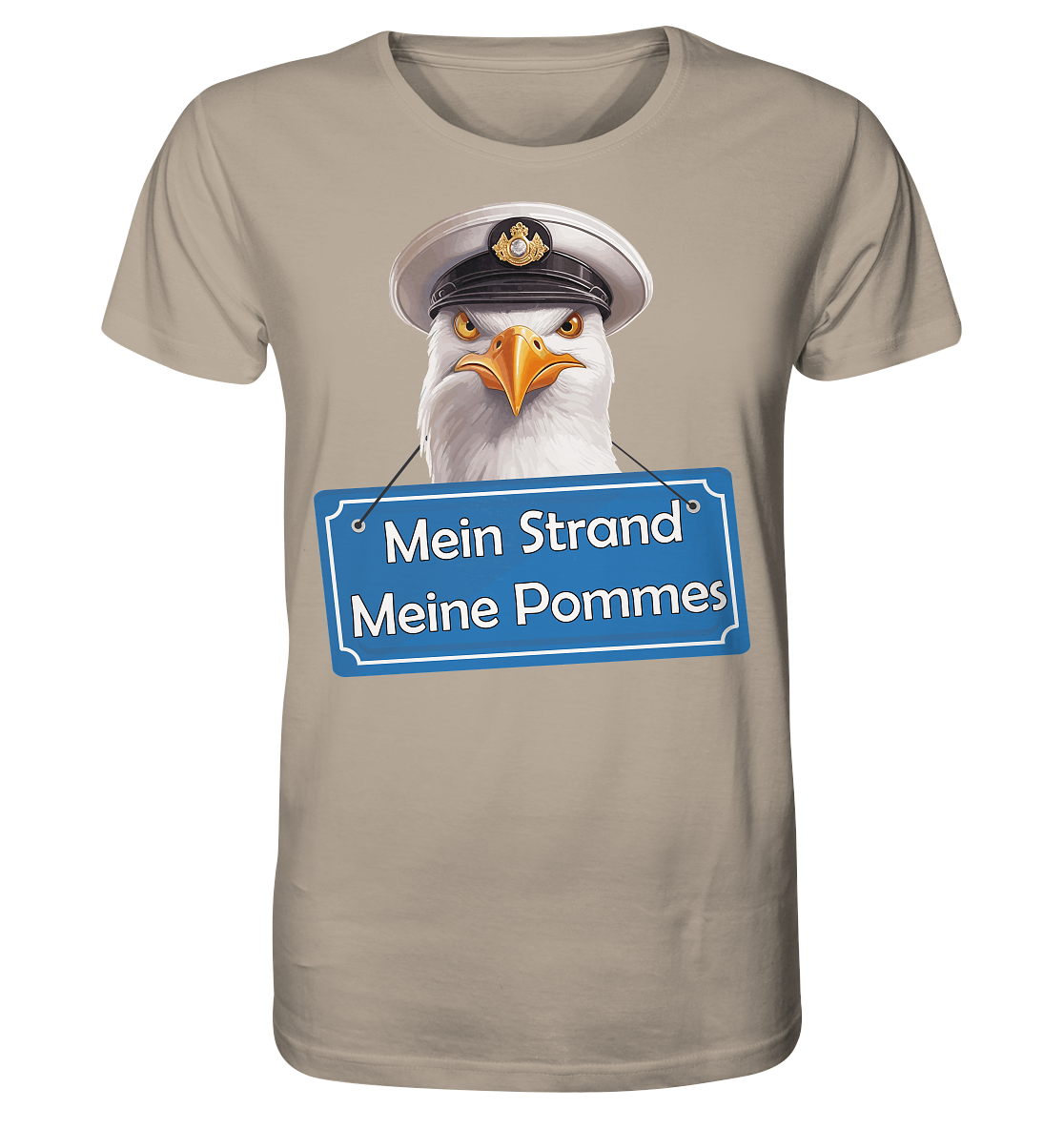 Mein Strand meine Pommes - Herren Premium Bio T-Shirt