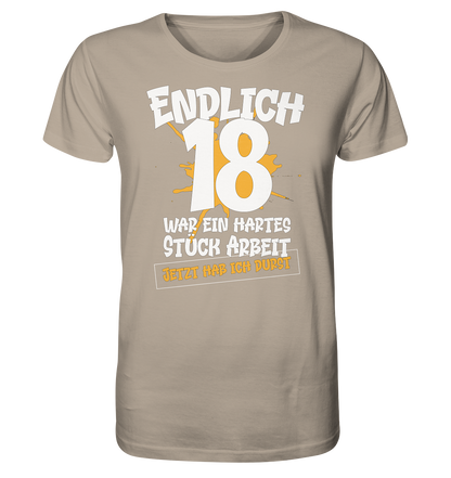 Endlich 18 18. Geburtstag - Herren Premium Bio T-Shirt