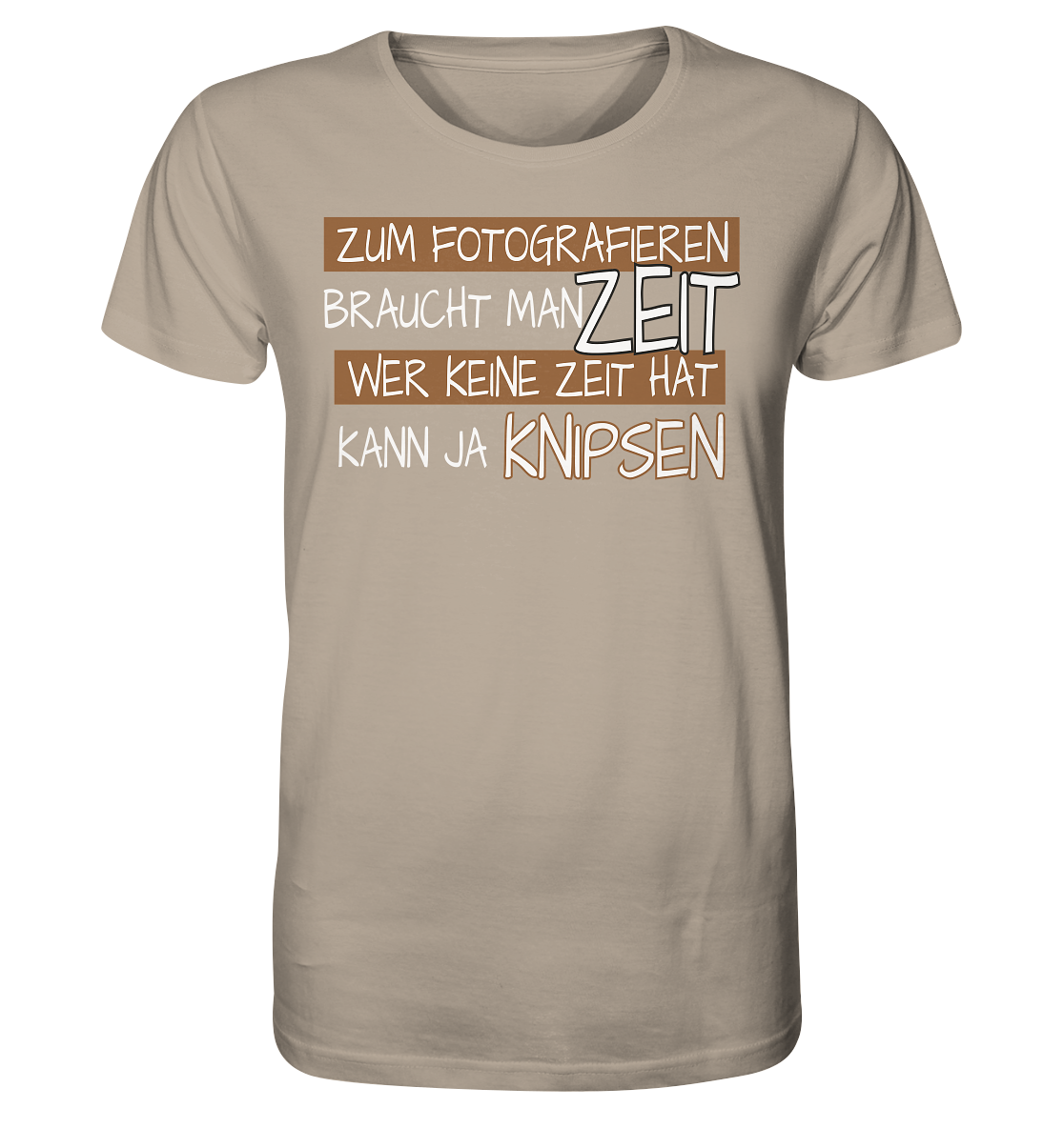 Zum Fotografieren braucht man Zeit - Herren Premium Bio T-Shirt