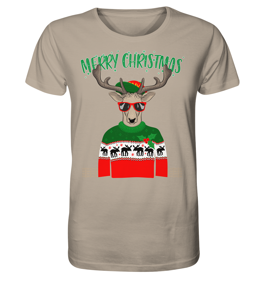 Merry Christmas Rentier - Herren Premium Bio T-Shirt