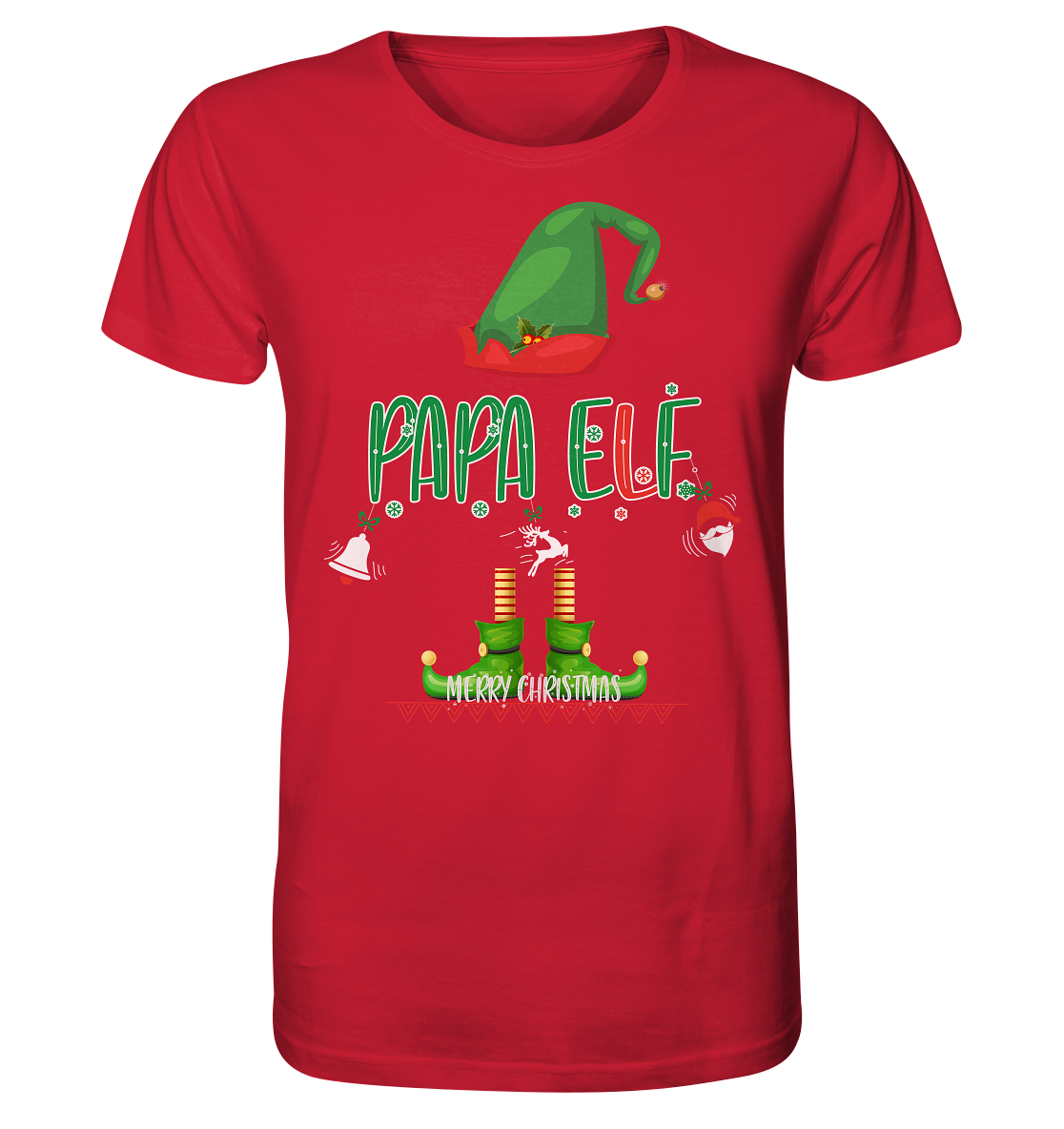 Papa Elf Weihnachten - Herren Premium Bio T-Shirt