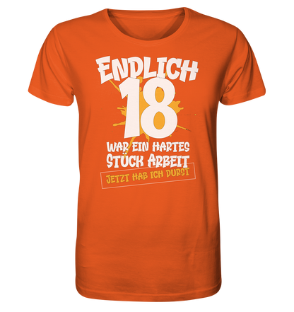 Endlich 18 18. Geburtstag - Herren Premium Bio T-Shirt