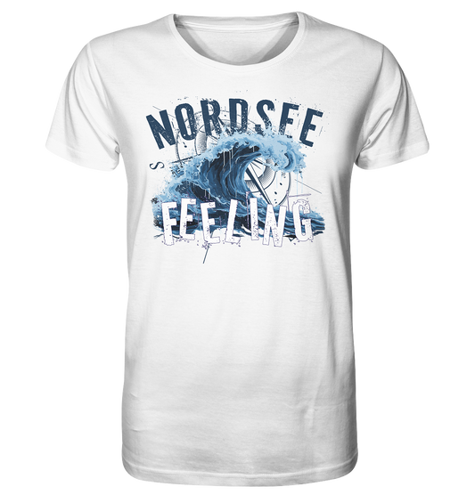 Nordsee Feeling Welle - Herren Premium Bio T-Shirt