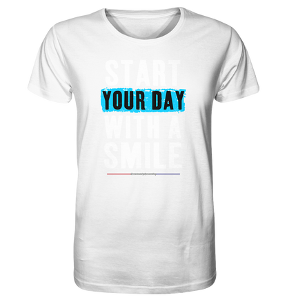 Start your Day with a Smile - Herren Premium Bio T-Shirt