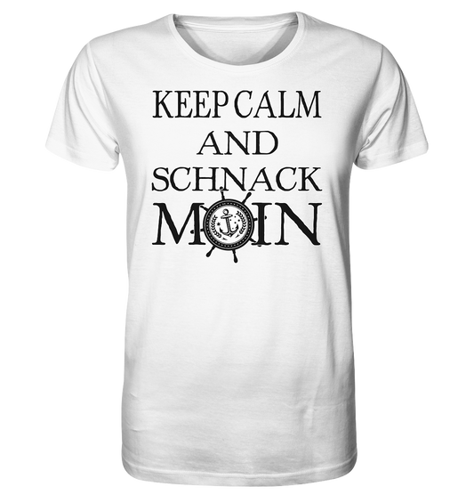 Keep Calm and schnack Moin - Herren Premium Bio T-Shirt