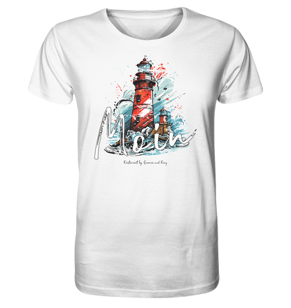 Moin Leuchtturm Aquarell - Herren Premium Bio T-Shirt