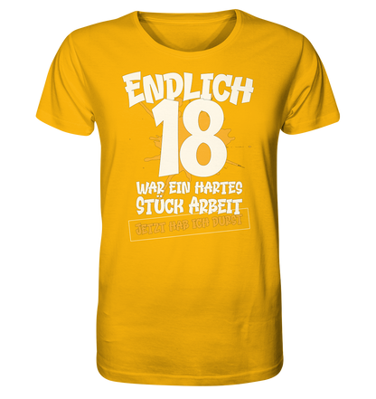 Endlich 18 18. Geburtstag - Herren Premium Bio T-Shirt