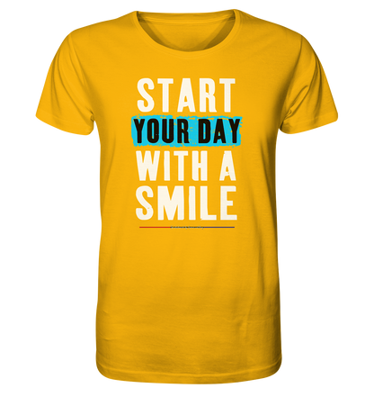 Start your Day with a Smile - Herren Premium Bio T-Shirt