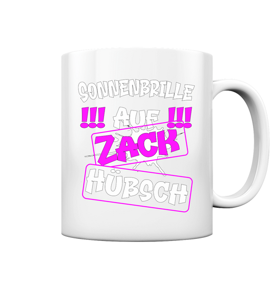 Sonnenbrille auf Zack hübsch - Tasse