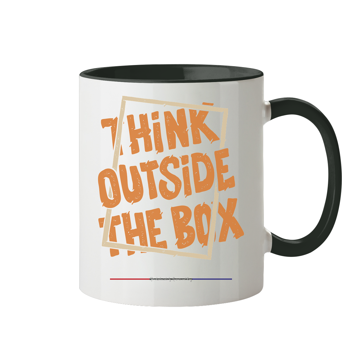 Think outside the Box - Tasse zweifarbig