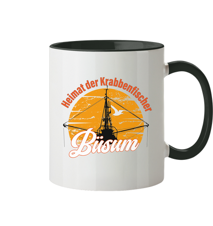 Büsum Heimat der Krabbenfischer - Tasse zweifarbig