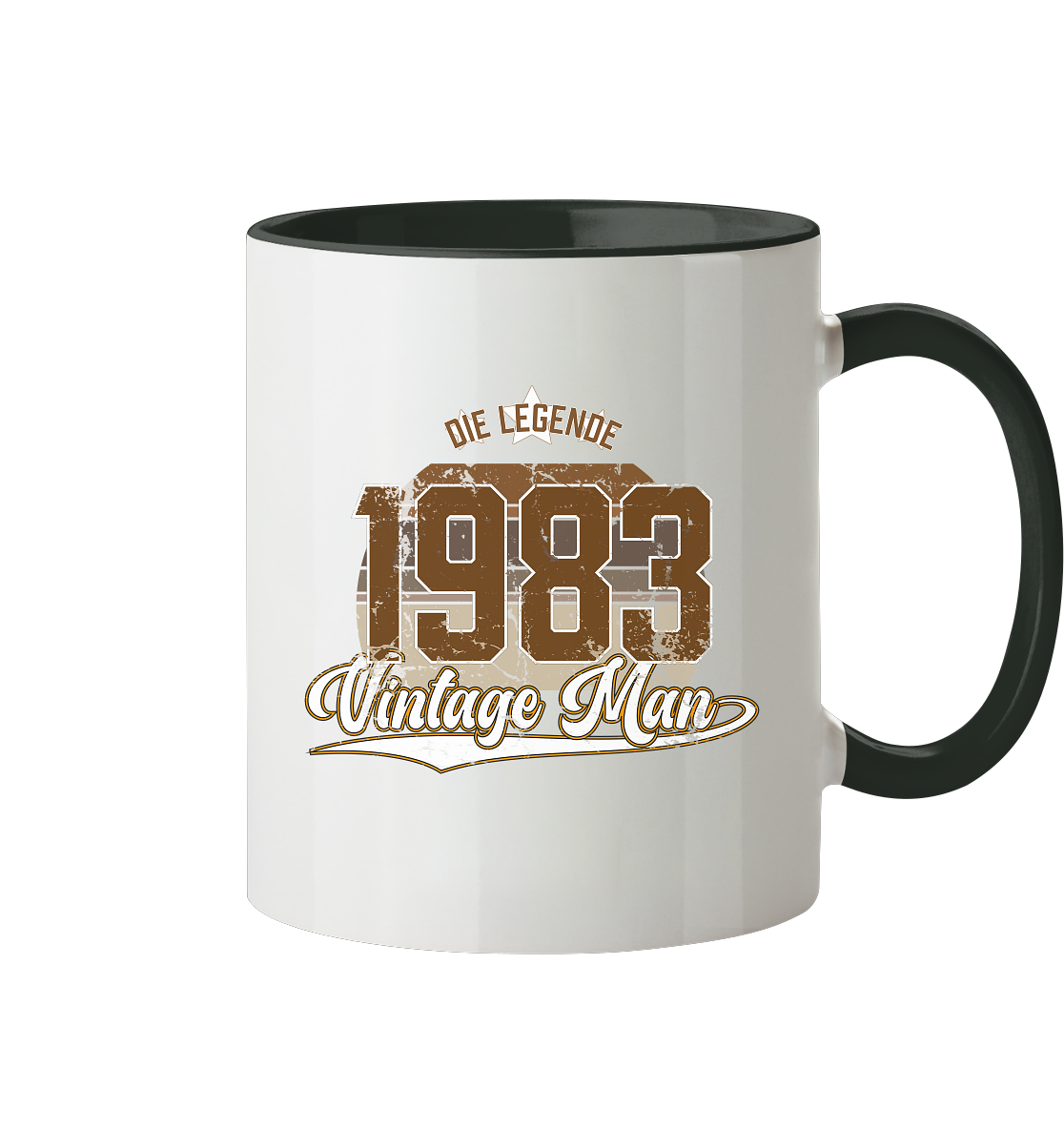 Vintage Man 1983 40.Geburtstag - Tasse zweifarbig